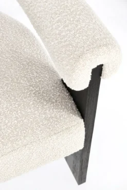 SEDIA EFFETTO BOUCLE' NERO NATURALE - AGAPE