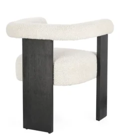 SEDIA EFFETTO BOUCLE' NERO NATURALE - AGAPE