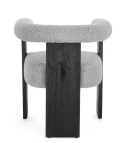 SEDIA EFFETTO BOUCLE' NERO GRIGIO - AGAPE