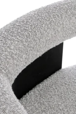 SEDIA EFFETTO BOUCLE' NERO GRIGIO - AGAPE