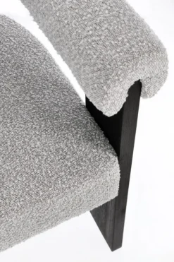 SEDIA EFFETTO BOUCLE' NERO GRIGIO - AGAPE