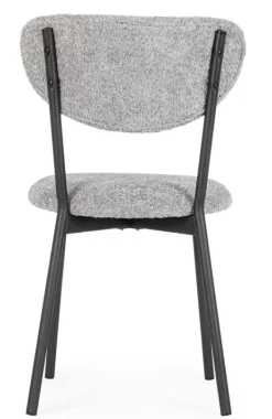 SEDIA EFFETTO BOUCLE' GRIGIO CHIARO - LUDMILLA