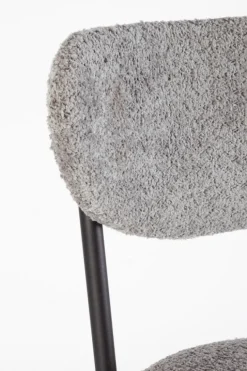 SEDIA EFFETTO BOUCLE' GRIGIO CHIARO - LUDMILLA