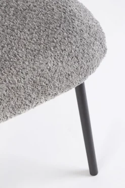 SEDIA EFFETTO BOUCLE' GRIGIO CHIARO - LUDMILLA
