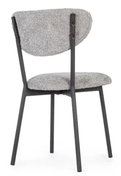 SEDIA EFFETTO BOUCLE' GRIGIO CHIARO - LUDMILLA