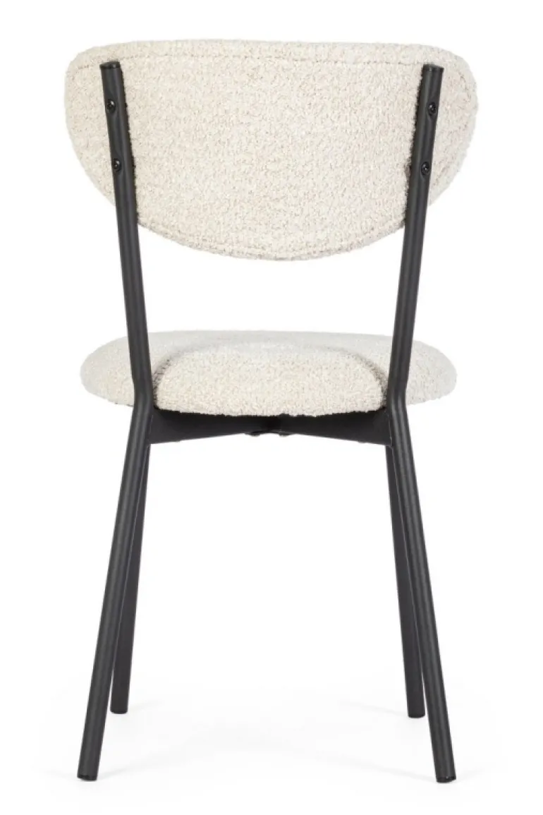 SEDIA EFFETTO BOUCLE' NATURALE - LUDMILLA