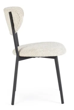 SEDIA EFFETTO BOUCLE' NATURALE - LUDMILLA