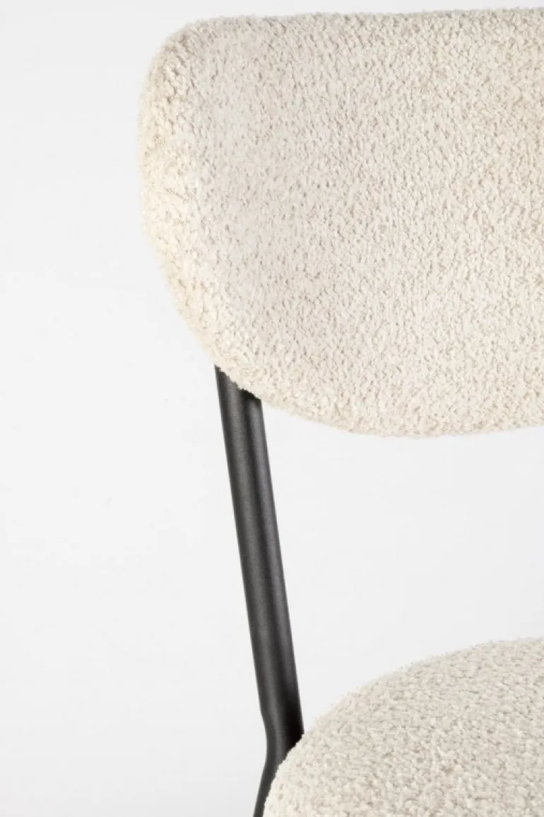 SEDIA EFFETTO BOUCLE' NATURALE - LUDMILLA