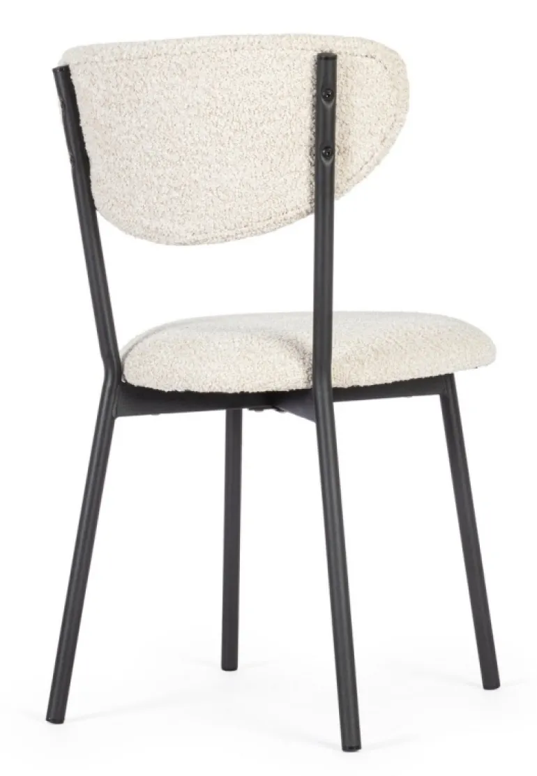 SEDIA EFFETTO BOUCLE' NATURALE - LUDMILLA