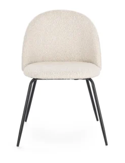 SEDIA EFFETTO BOUCLE' NERO/AVORIO- TANYA