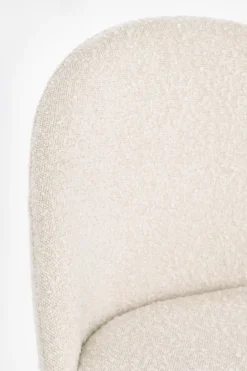 SEDIA EFFETTO BOUCLE' NERO/AVORIO- TANYA