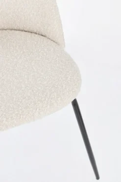 SEDIA EFFETTO BOUCLE' NERO/AVORIO- TANYA