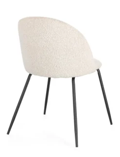 SEDIA EFFETTO BOUCLE' NERO/AVORIO- TANYA