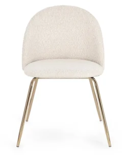 SEDIA EFFETTO BOUCLE' ORO/AVORIO - TANYA