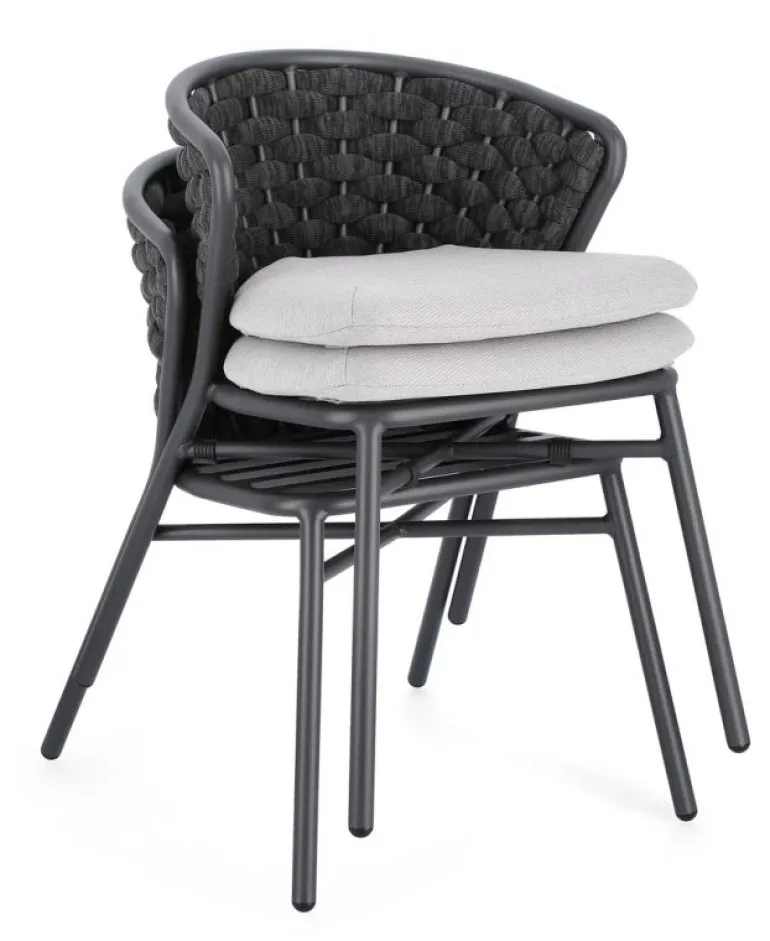 SEDIA IN ALLUMINIO ANTRACITE QS22/GRAPHITE - HARLOW