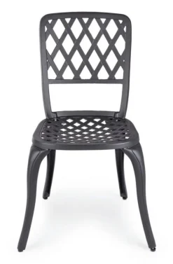 SEDIA IN ALLUMINIO ANTRACITE - FAENZA