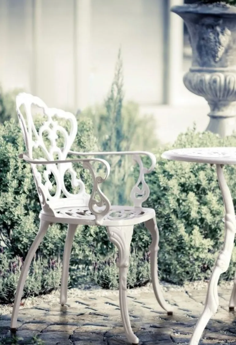 SEDIA IN ALLUMINIO BIANCA - VICTORIA