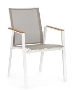 SEDIA IN ALLUMINIO BIANCO GK50 - CAMERON