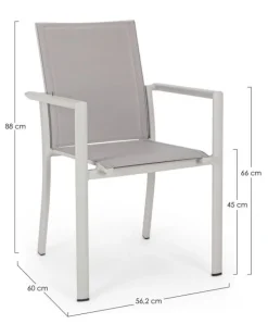 SEDIA IN ALLUMINIO IMPILABILE - KONNOR