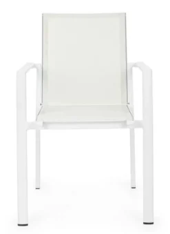 SEDIA IN ALLUMINIO IMPILABILE BIANCO CX21 - KONNOR