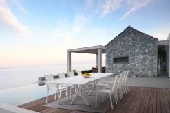 SEDIA IN ALLUMINIO IMPILABILE BIANCO CX21 - KONNOR