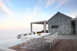 SEDIA IN ALLUMINIO IMPILABILE BIANCO CX21 - KONNOR