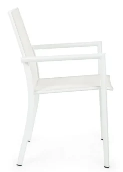 SEDIA IN ALLUMINIO IMPILABILE BIANCO CX21 - KONNOR