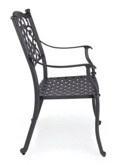 SEDIA IN ALLUMINIO IMPILABILE ANTRACITE- IVREA