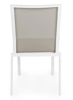 SEDIA IN ALLUMINIO IMPILABILE BIANCO/TORTORA GK50 - CRUISE