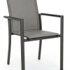SEDIA IN ALLUMINIO IMPILABILE ANTRACITE CX23 - KONNOR