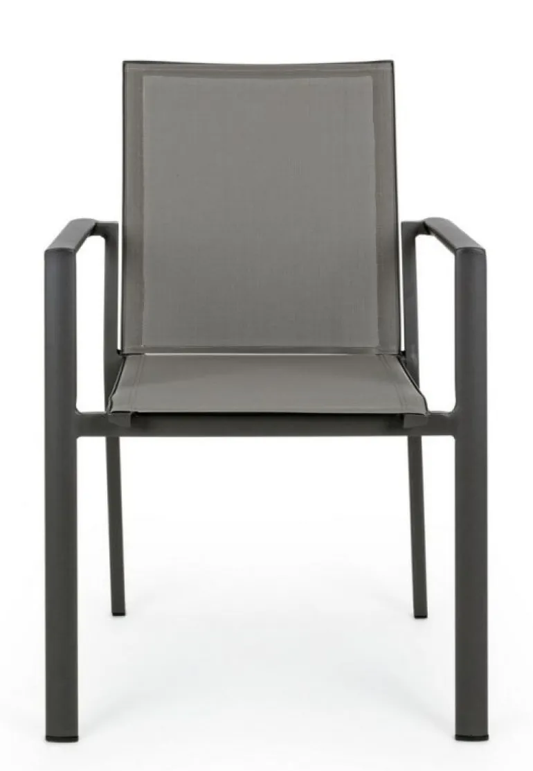 SEDIA IN ALLUMINIO IMPILABILE ANTRACITE CX23 - KONNOR