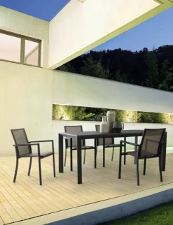 SEDIA IN ALLUMINIO IMPILABILE ANTRACITE CX23 - KONNOR