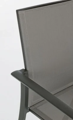 SEDIA IN ALLUMINIO IMPILABILE ANTRACITE CX23 - KONNOR