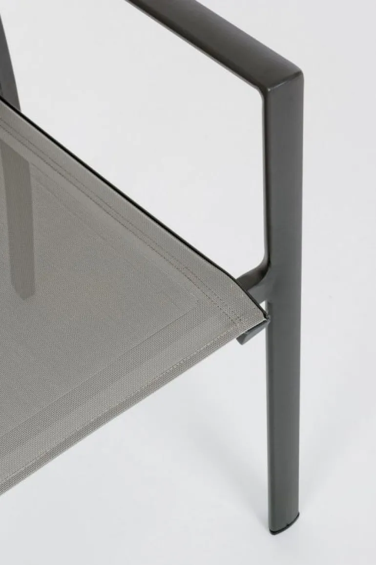 SEDIA IN ALLUMINIO IMPILABILE ANTRACITE CX23 - KONNOR
