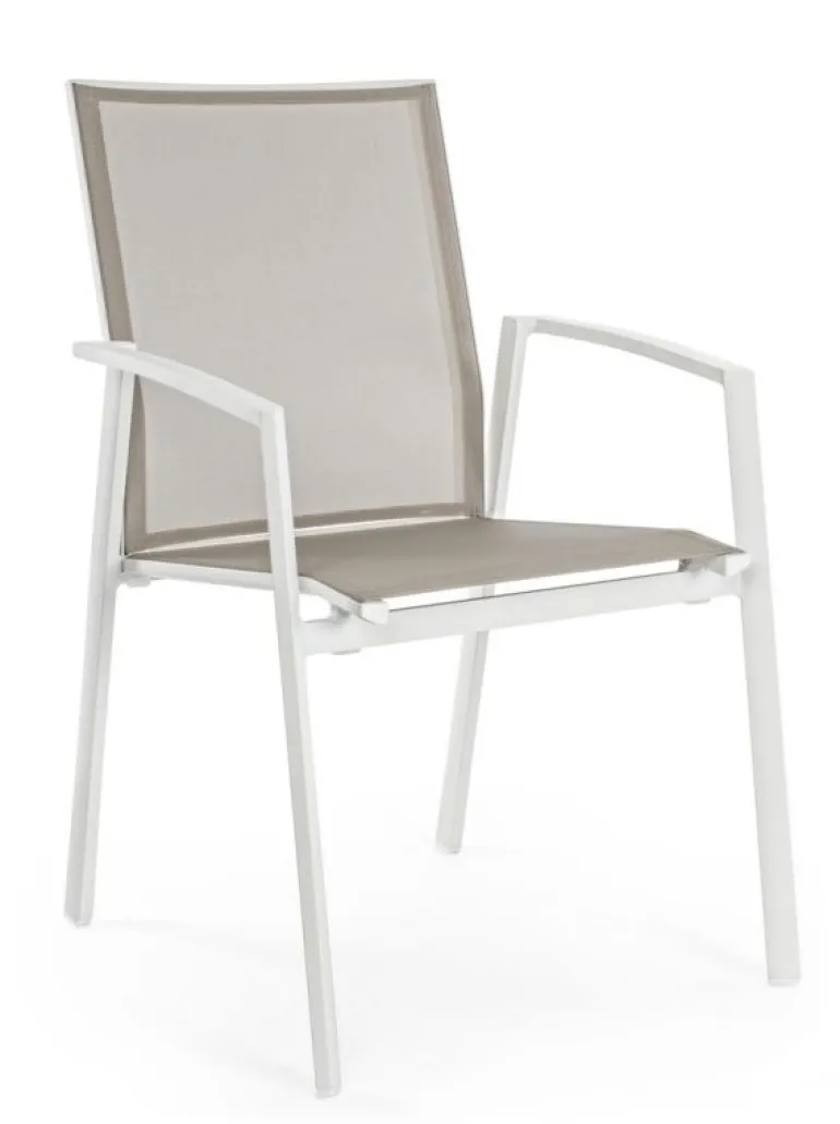 SEDIA IN ALLUMINIO IMPILABILE BIANCO GK50 - CRUISE