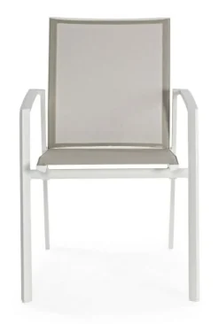 SEDIA IN ALLUMINIO IMPILABILE BIANCO GK50 - CRUISE