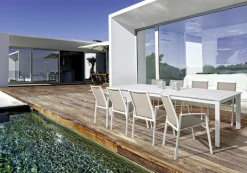 SEDIA IN ALLUMINIO IMPILABILE BIANCO GK50 - CRUISE