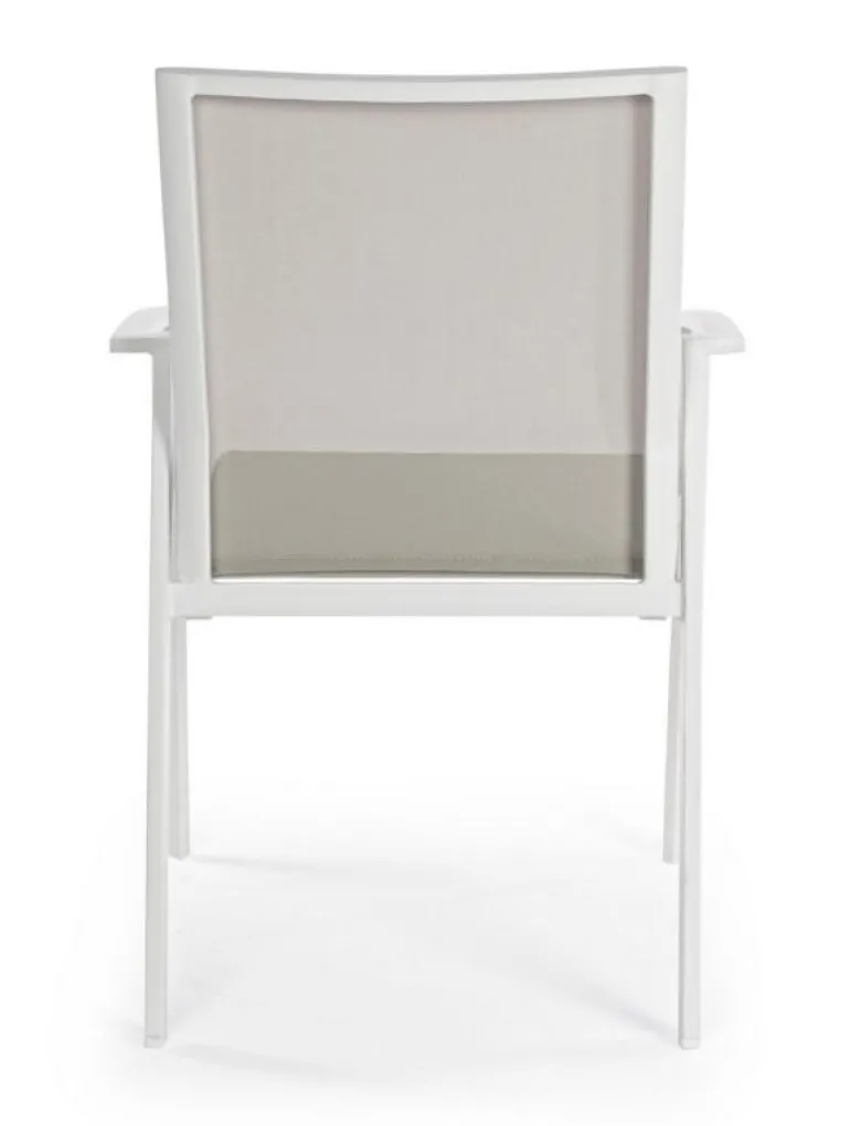 SEDIA IN ALLUMINIO IMPILABILE BIANCO GK50 - CRUISE