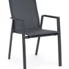 SEDIA IN ALLUMINIO IMPILABILE ANTRACITE JX55 - KRION