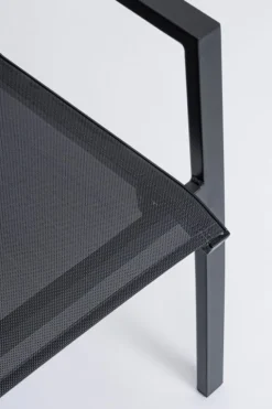 SEDIA IN ALLUMINIO IMPILABILE ANTRACITE JX55 - KRION