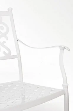 SEDIA IN ALLUMINIO IMPILABILE BIANCA- IVREA