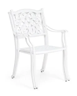 SEDIA IN ALLUMINIO IMPILABILE BIANCA- IVREA