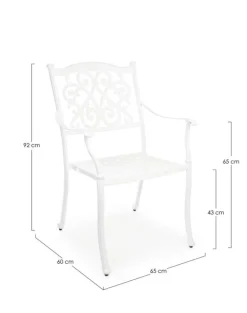 SEDIA IN ALLUMINIO IMPILABILE BIANCA- IVREA