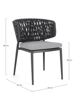 SEDIA IN CORDA ANTRACITE WG21 - NOELIA