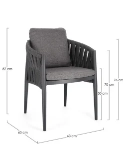 SEDIA IN CORDA ANTRACITE WG21 - JACINTA