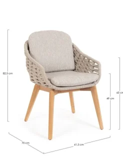 SEDIA IN CORDA BEIGE - TAMIRES