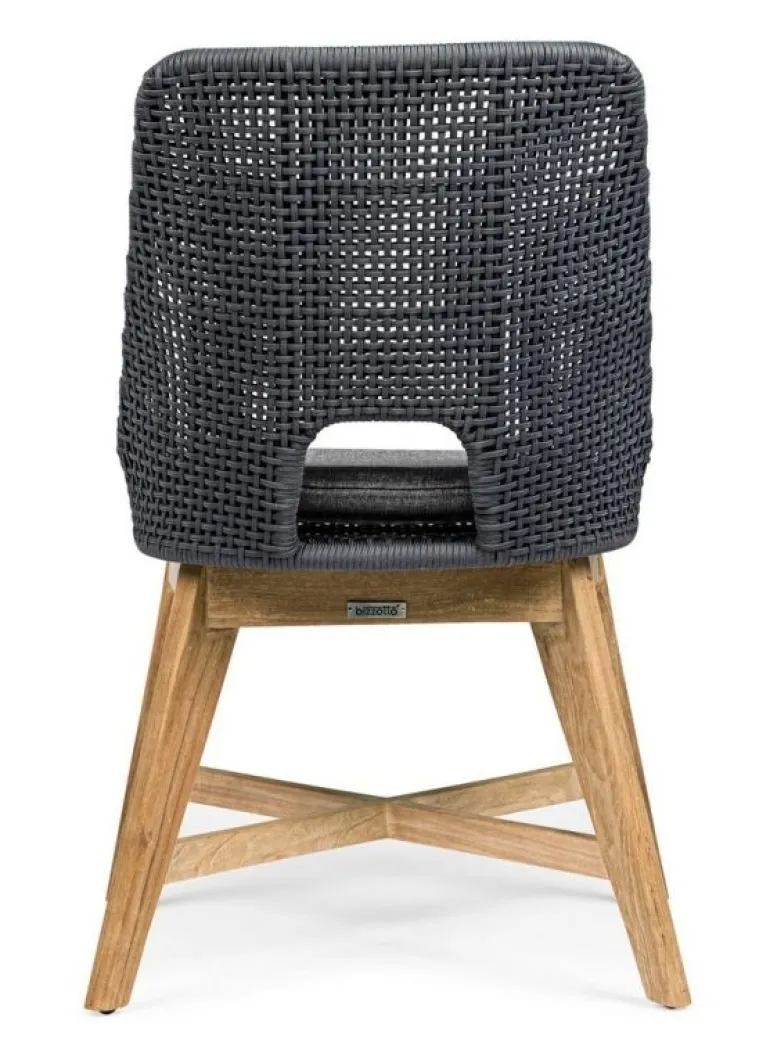 SEDIA IN CORDA PER ESTERNO COLOR ARDESIA - HESPERIA