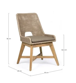 SEDIA IN CORDA PER ESTERNO TORTORA - HESPERIA