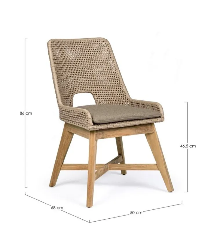 SEDIA IN CORDA PER ESTERNO TORTORA - HESPERIA