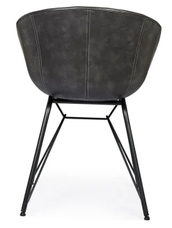 SEDIA IN ECOPELLE ANTRACITE - WARHOL